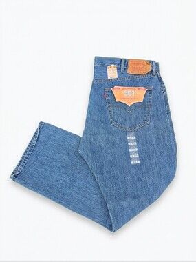 Levi's 501 Original Fit Jeans Men's 42x30 NWT Blue Straight Leg Button Fly